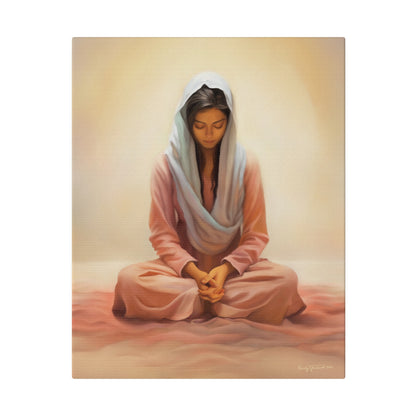 Stillness Fine Art Canvas Print, Spiritual Art, Gift for Her, Christian Artwork, Home Gift, Religious Artwork, Female Discipleship