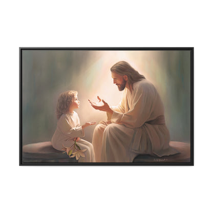 You Are The Light Fine Art Canvas Print, Picture of Jesus, Christian Gift, Christian Art, Jesus Christ Art with Child