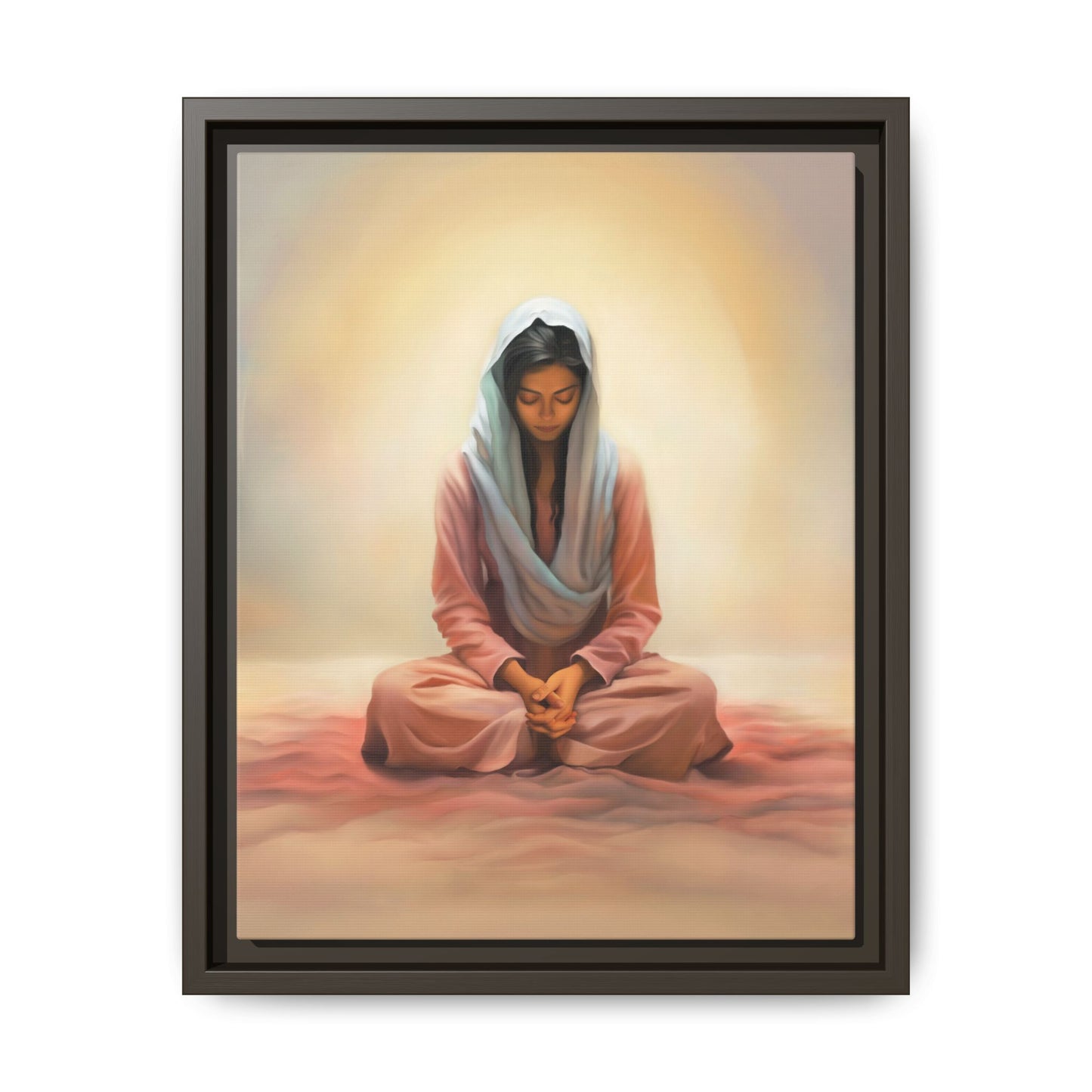 Stillness Canvas Print Artwork, Framed Wall Decor, Female Discipleship, Serene Stillness Painting, Multi-color Matte Picture