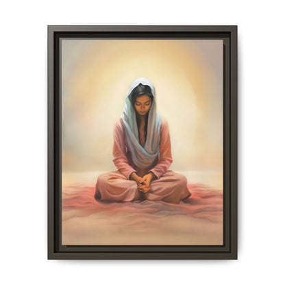 Stillness Canvas Print Artwork, Framed Wall Decor, Female Discipleship, Serene Stillness Painting, Multi-color Matte Picture