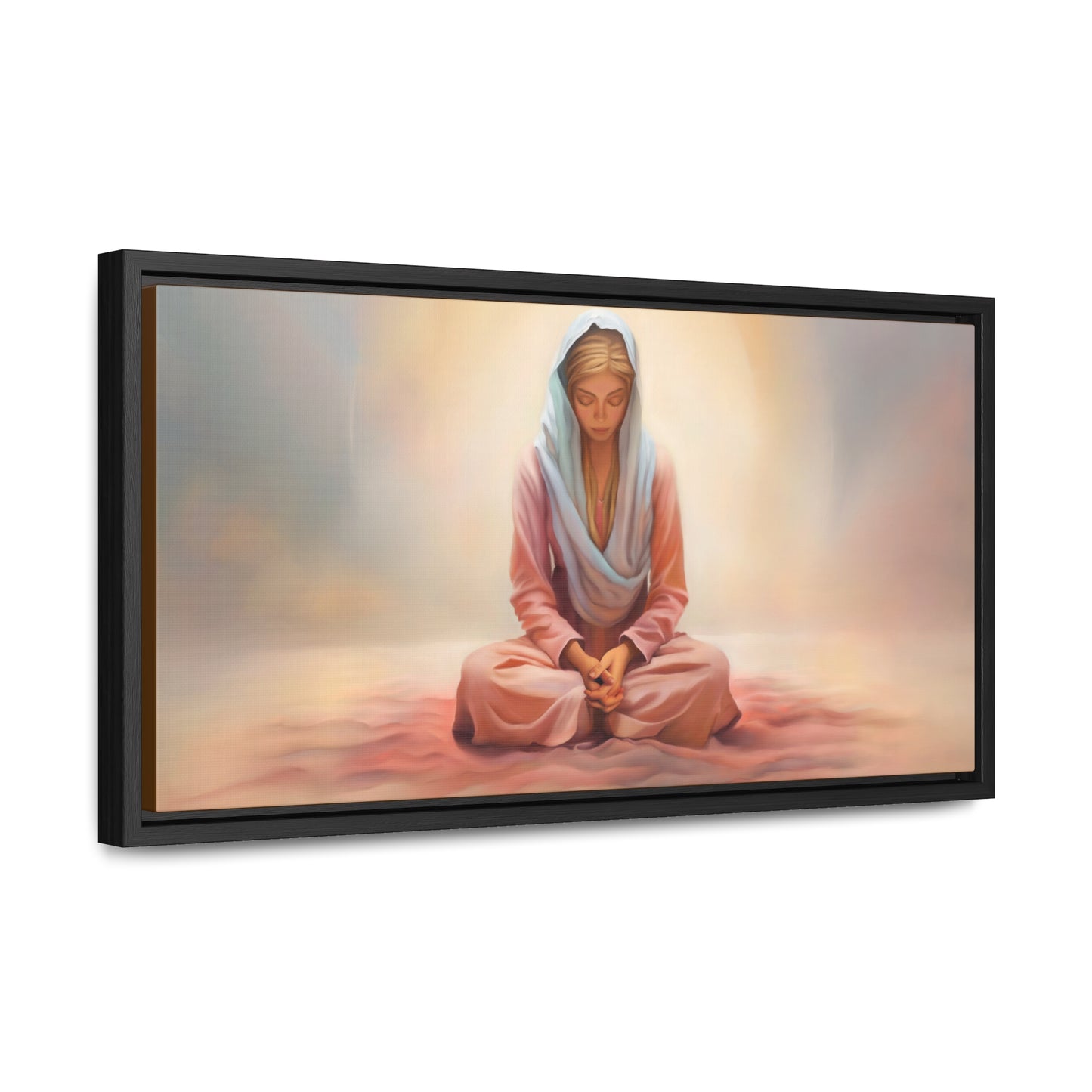 Stillness, Blonde, Fine Art Canvas Print, Beautiful Spiritual Artwork, Gift for Her, Female Discipleship