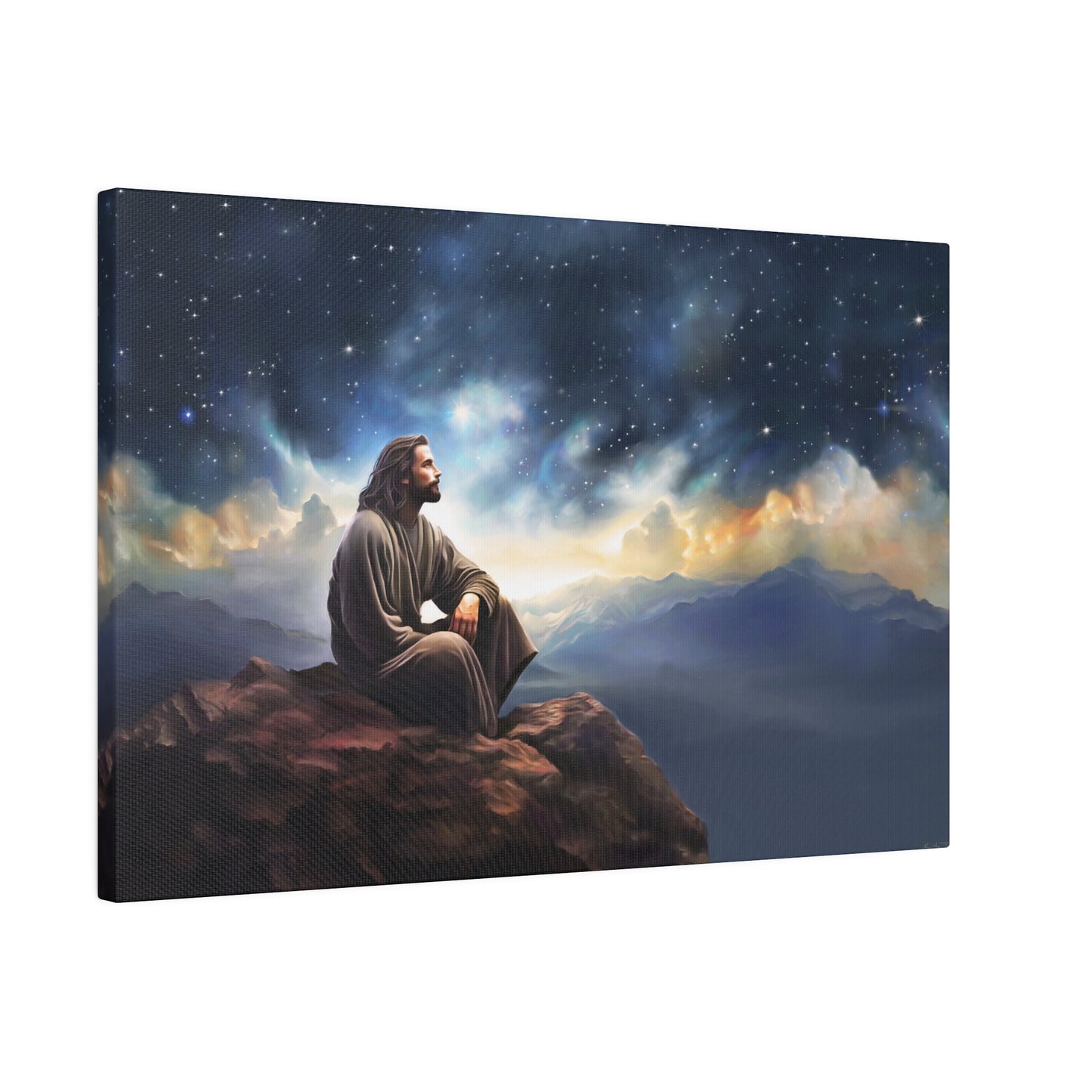 Jesus With The Stars, Fine Art Canvas Print, many sizes, Canvas, Christian Gift, Christian art