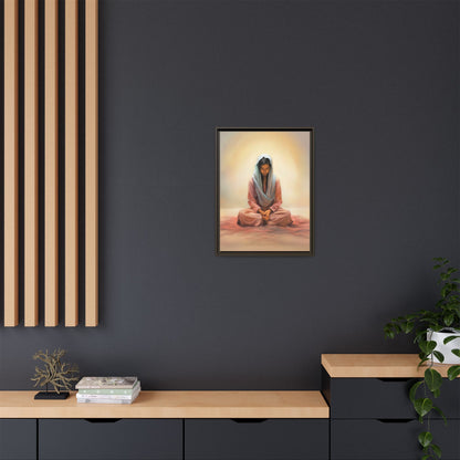 Stillness Canvas Print Artwork, Framed Wall Decor, Female Discipleship, Serene Stillness Painting, Multi-color Matte Picture