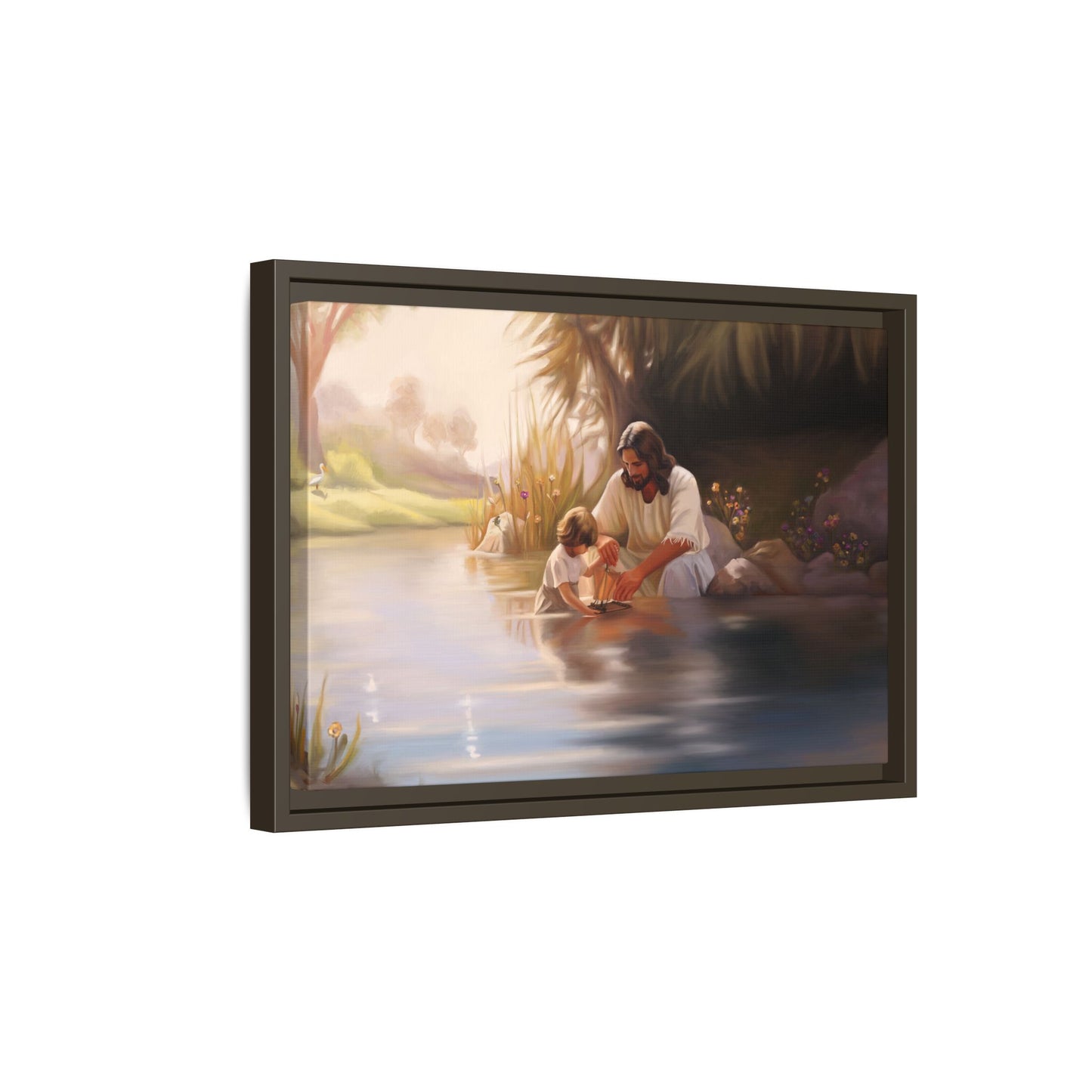 We Are His Children, Jesus Art Handmade art, Jesus Framed Artwork, Missionary Art, Canvas Print Wall Art Framed, Christian Art, Scenic and Landscape art