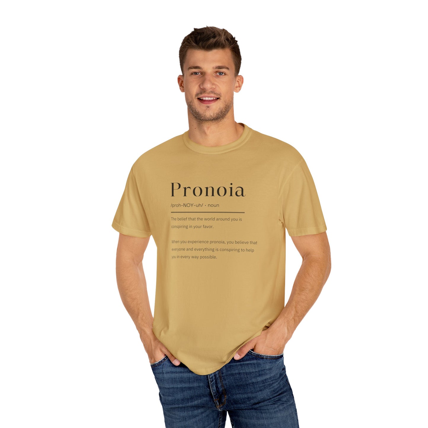 Pronoia Definition Shirt Fun Garment-Dyed T-shirt unisex