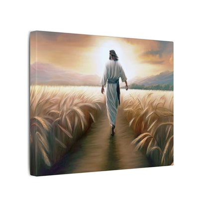 Called To Serve, Fine Art Canvas Print, Missionary Gift, many sizes, Jesus Christ walking through a wheat field, Christian Art