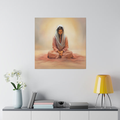 Stillness Fine Art Canvas Print, Spiritual Art, Gift for Her, Christian Artwork, Home Gift, Religious Artwork, Female Discipleship