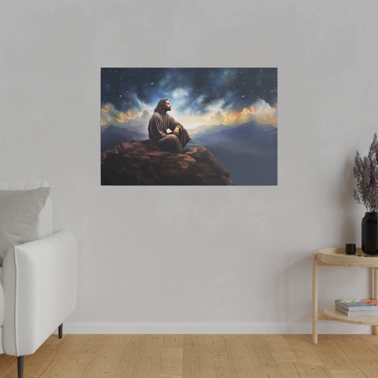 Jesus With The Stars, Fine Art Canvas Print, many sizes, Canvas, Christian Gift, Christian art