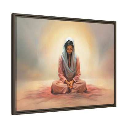Stillness Canvas Print Artwork, Framed Wall Decor, Female Discipleship, Serene Stillness Painting, Multi-color Matte Picture