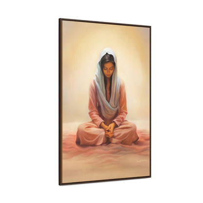 Stillness Speaks, Female Discipleship, Fine Art Canvas Print, Gift for Her, Spiritual Artwork, Stillness, Beauty for your wall