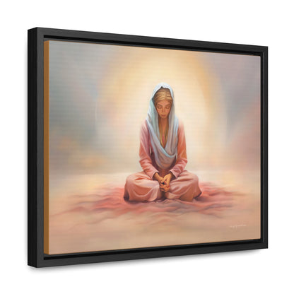 Stillness, Blonde, Fine Art Canvas Print, Beautiful Spiritual Artwork, Gift for Her, Female Discipleship