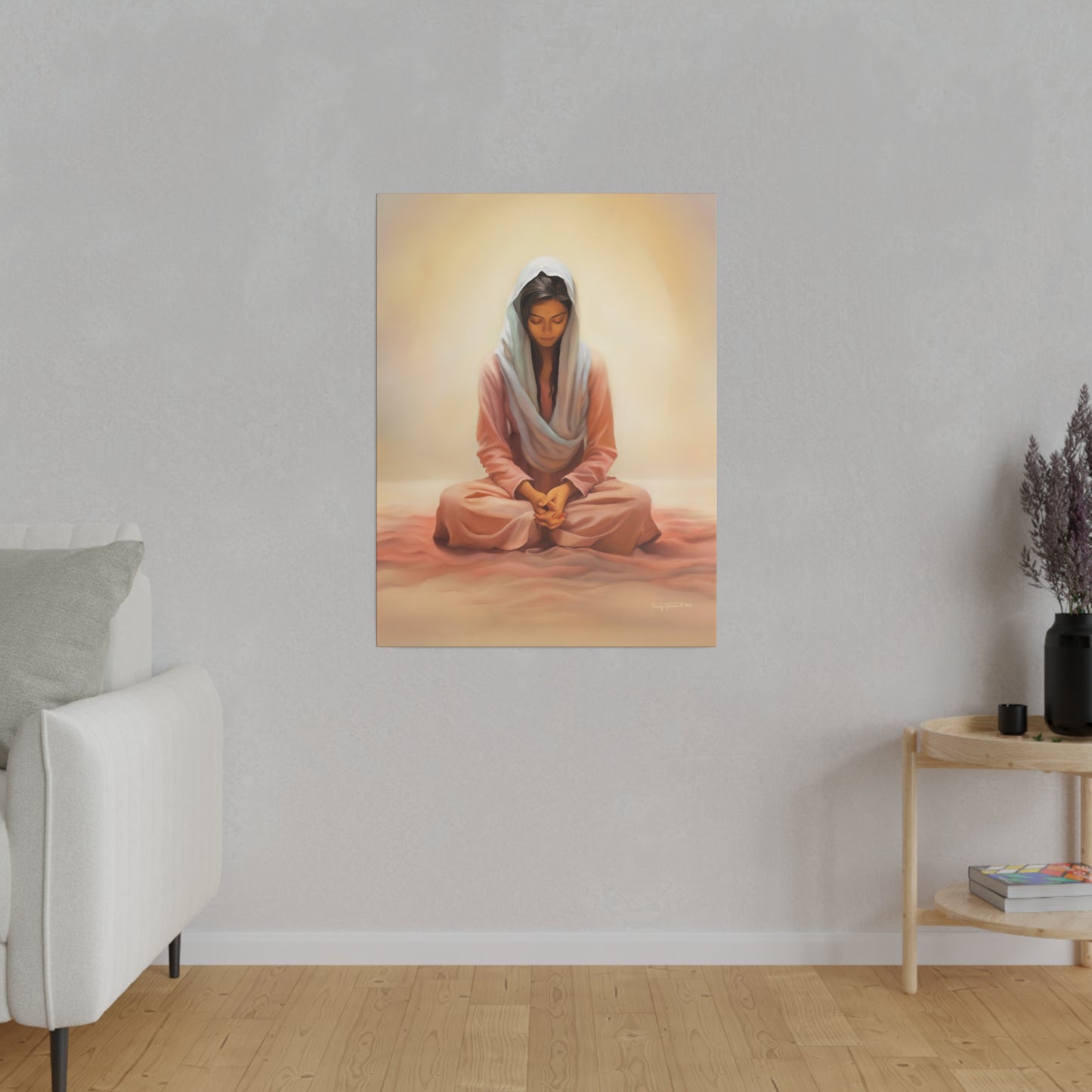 Stillness Fine Art Canvas Print, Spiritual Art, Gift for Her, Christian Artwork, Home Gift, Religious Artwork, Female Discipleship