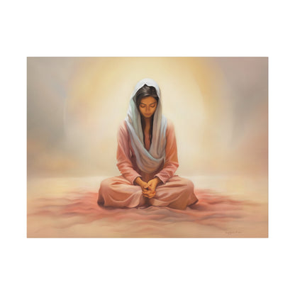 Stillness Fine Art Canvas Print, Spiritual Art, Gift for Her, Christian Artwork, Home Gift, Religious Artwork, Female Discipleship