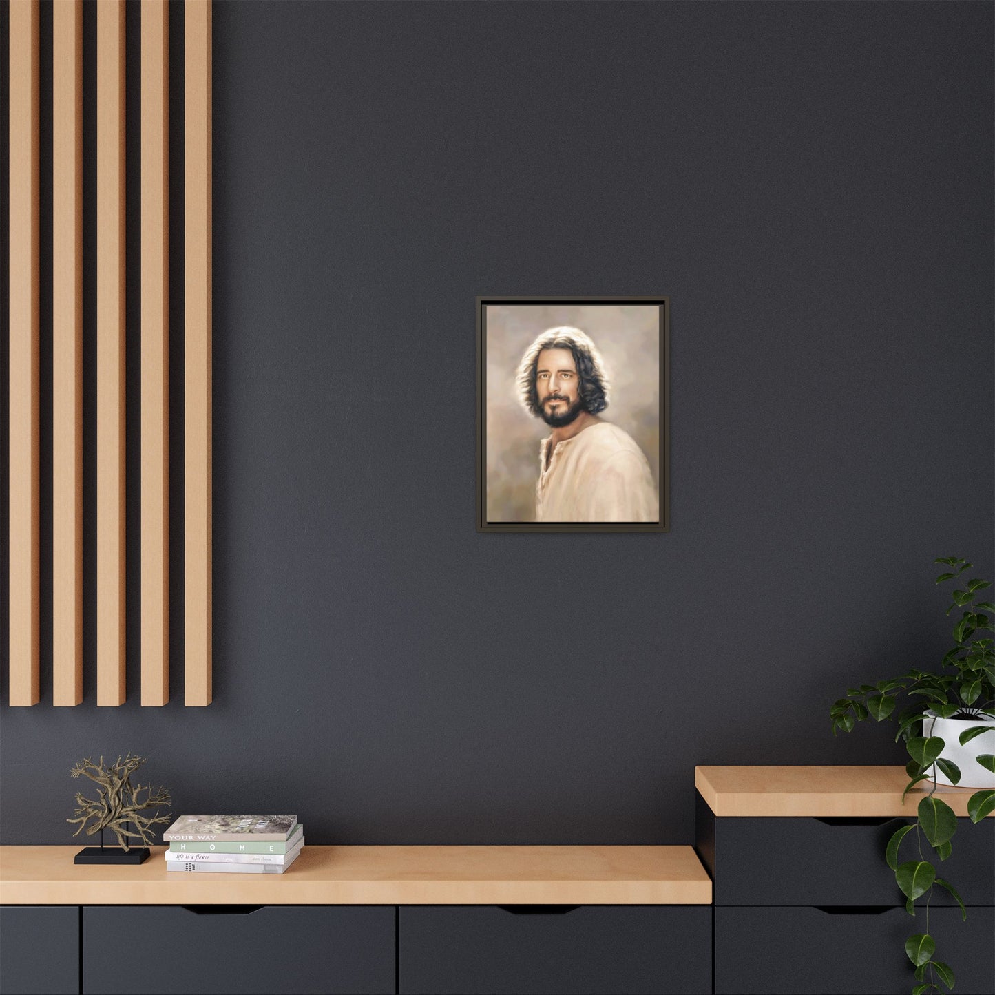 You Belong Framed Canvas Print Wall Art Jesus Christ, Framed, Religious Spiritual Home Decor Print, Christian Gift Idea, Matte Handmade