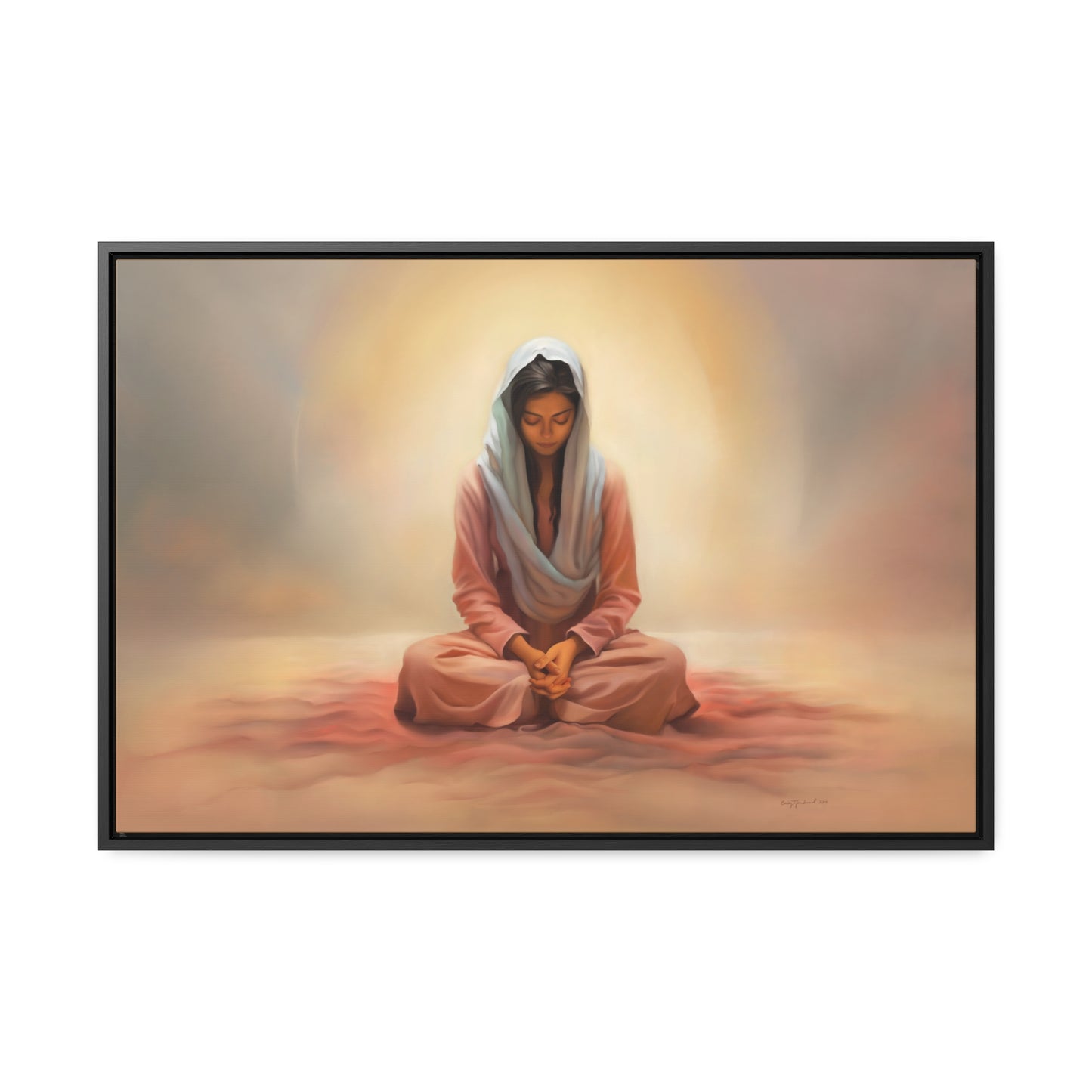 Stillness, Fine Art Canvas Print, Female Discipleship, Spiritual Art, Religious Artwork