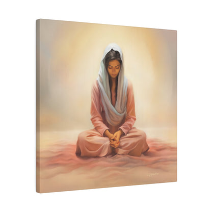 Stillness Fine Art Canvas Print, Spiritual Art, Gift for Her, Christian Artwork, Home Gift, Religious Artwork, Female Discipleship