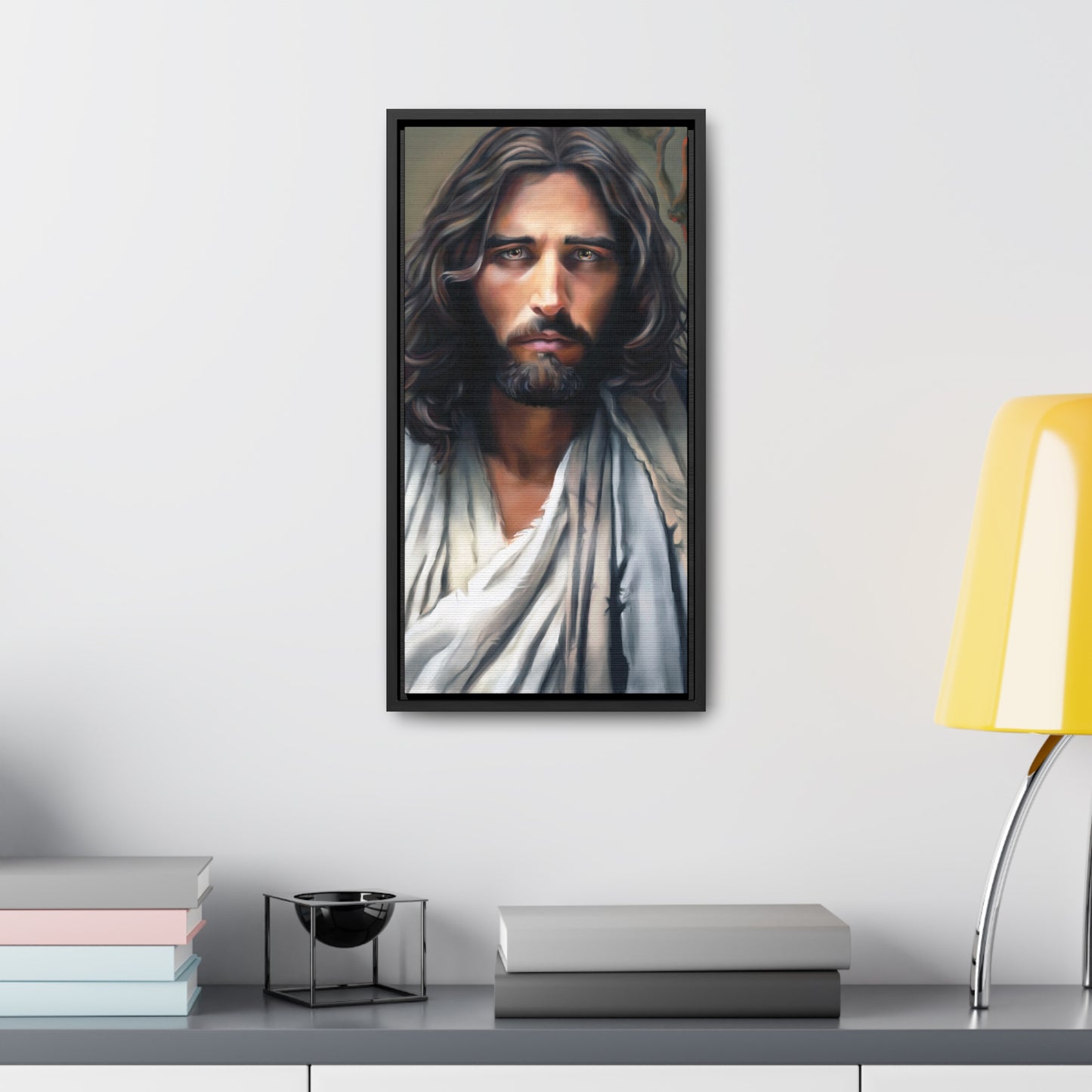 Jesus Christ Portrait, Fine Art Canvas Print, Framed, Jesus Christ Christian Art, Christian Art, Jesus Christ Decor