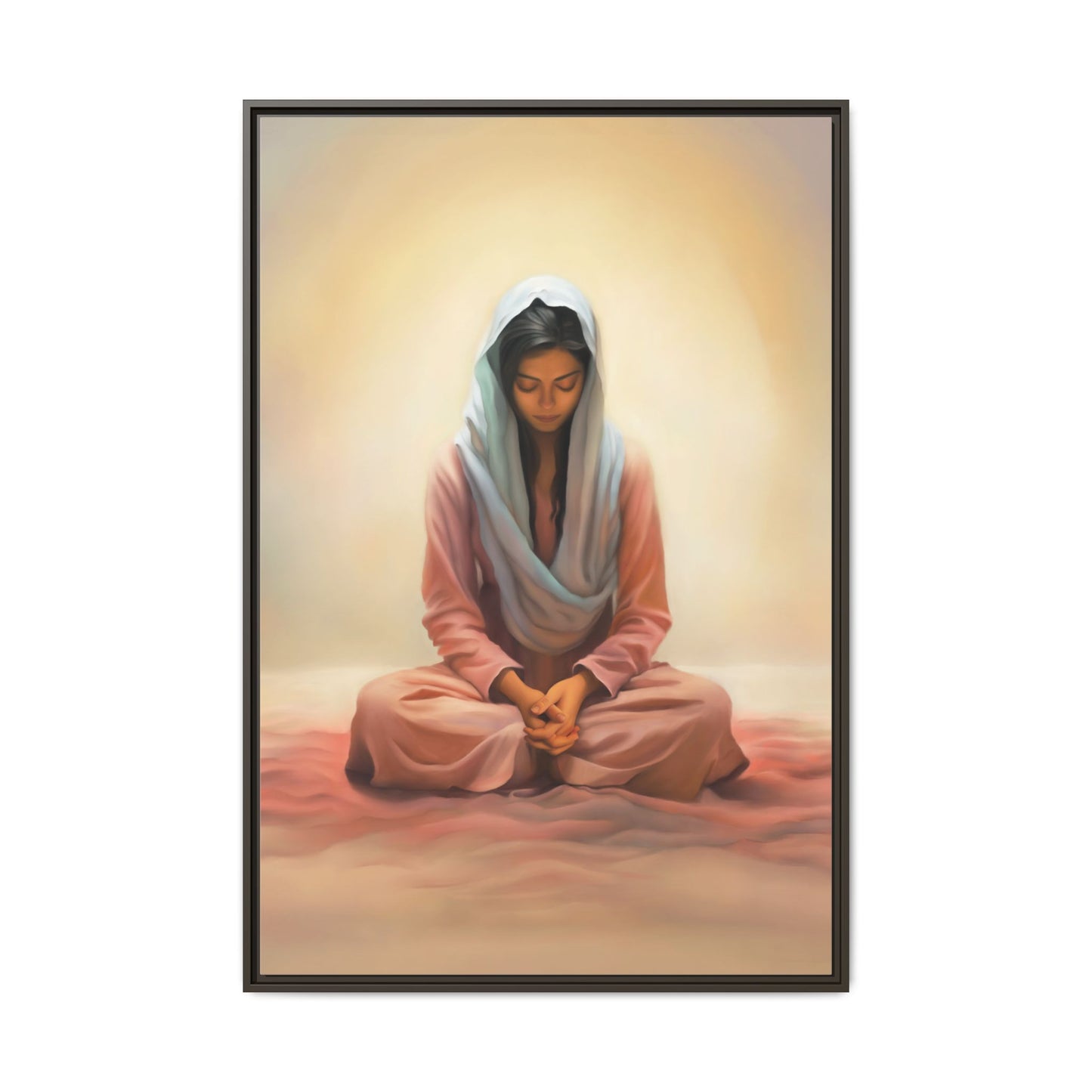 Stillness Canvas Print Artwork, Framed Wall Decor, Female Discipleship, Serene Stillness Painting, Multi-color Matte Picture