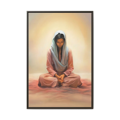 Stillness Canvas Print Artwork, Framed Wall Decor, Female Discipleship, Serene Stillness Painting, Multi-color Matte Picture