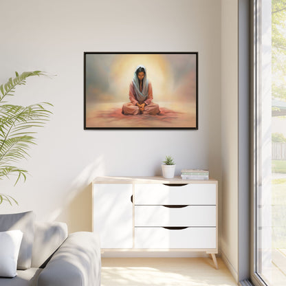 Stillness Canvas Print Artwork, Framed Wall Decor, Female Discipleship, Serene Stillness Painting, Multi-color Matte Picture