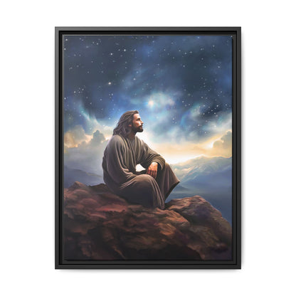 Jesus With The Stars, Framed Fine Art Canvas Print of Handmade Art, many sizes, Christian Art, Christian Gifts