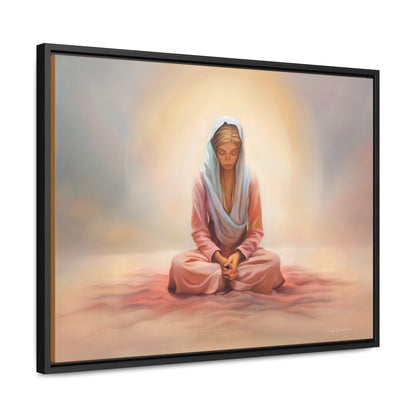 Stillness, Blonde, Fine Art Canvas Print, Beautiful Spiritual Artwork, Gift for Her, Female Discipleship