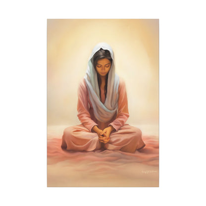 Stillness Fine Art Canvas Print, Spiritual Art, Gift for Her, Christian Artwork, Home Gift, Religious Artwork, Female Discipleship