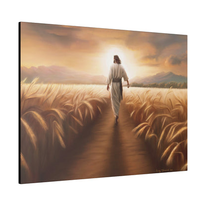 Called To Serve, Fine Art Canvas Print, Missionary Gift, many sizes, Jesus Christ walking through a wheat field, Christian Art