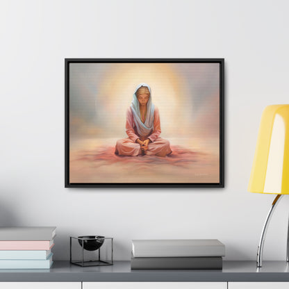 Stillness, Blonde, Fine Art Canvas Print, Beautiful Spiritual Artwork, Gift for Her, Female Discipleship