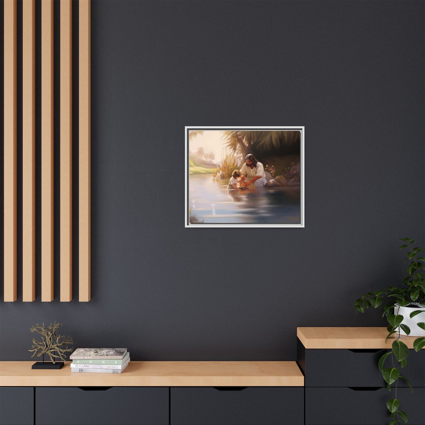 We Are His Children, Jesus Art Handmade art, Jesus Framed Artwork, Missionary Art, Canvas Print Wall Art Framed, Christian Art, Scenic and Landscape art