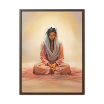 Stillness Speaks, Female Discipleship, Fine Art Canvas Print, Gift for Her, Spiritual Artwork, Stillness, Beauty for your wall