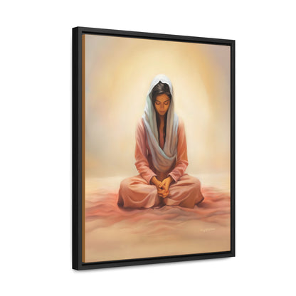 Stillness Speaks, Female Discipleship, Fine Art Canvas Print, Gift for Her, Spiritual Artwork, Stillness, Beauty for your wall