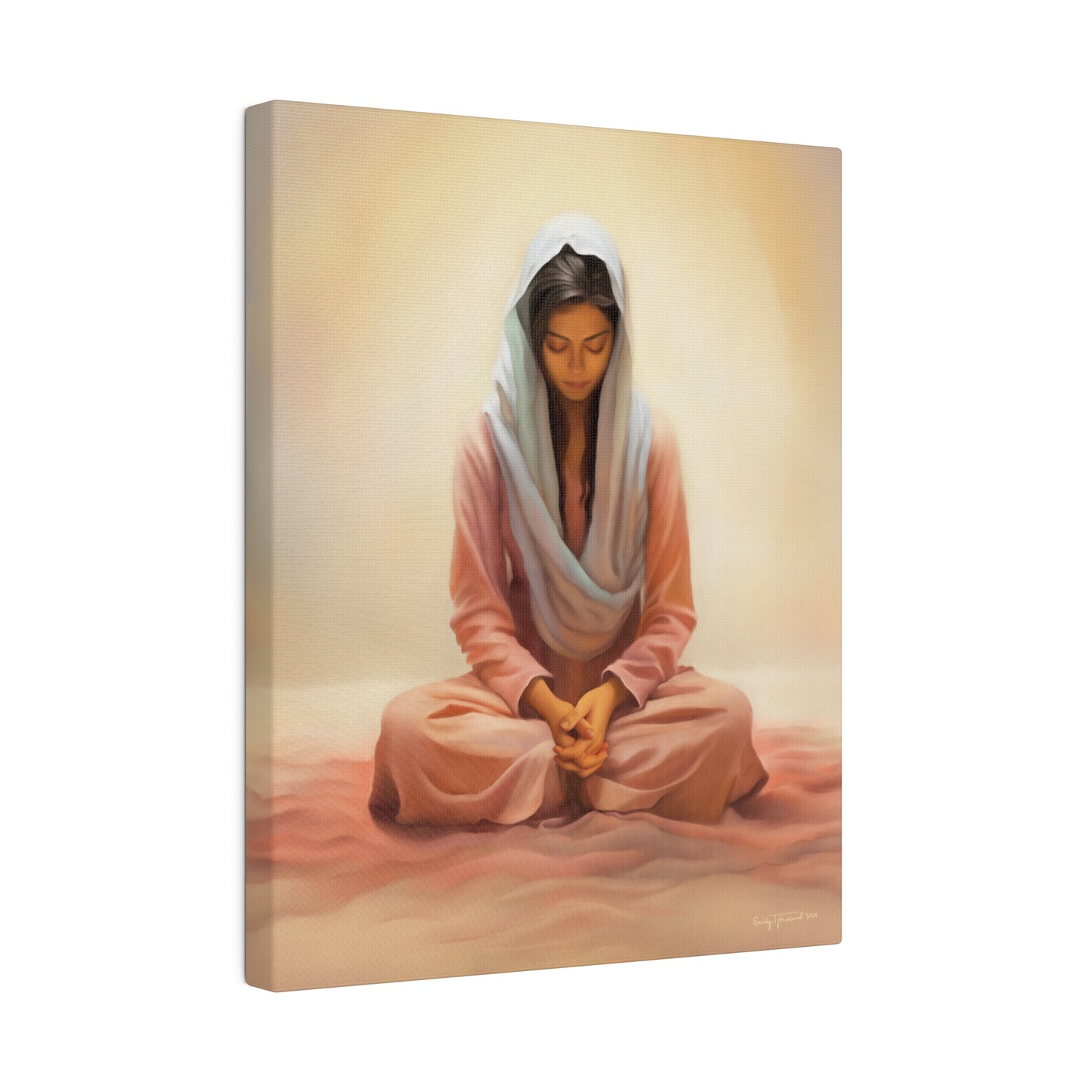 Stillness Fine Art Canvas Print, Spiritual Art, Gift for Her, Christian Artwork, Home Gift, Religious Artwork, Female Discipleship