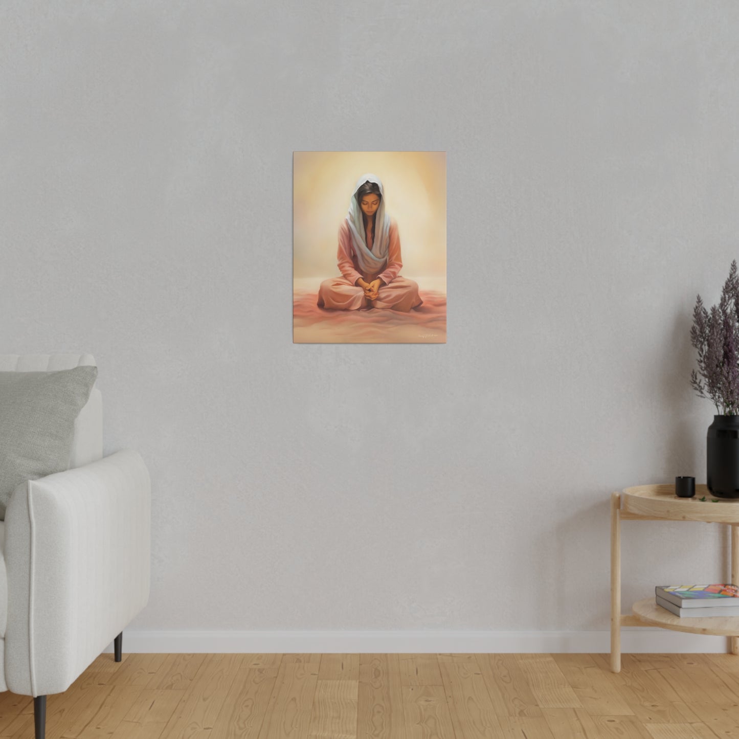 Stillness Fine Art Canvas Print, Spiritual Art, Gift for Her, Christian Artwork, Home Gift, Religious Artwork, Female Discipleship