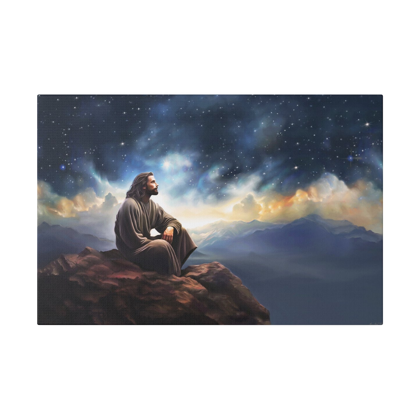 Jesus With The Stars, Fine Art Canvas Print, many sizes, Canvas, Christian Gift, Christian art