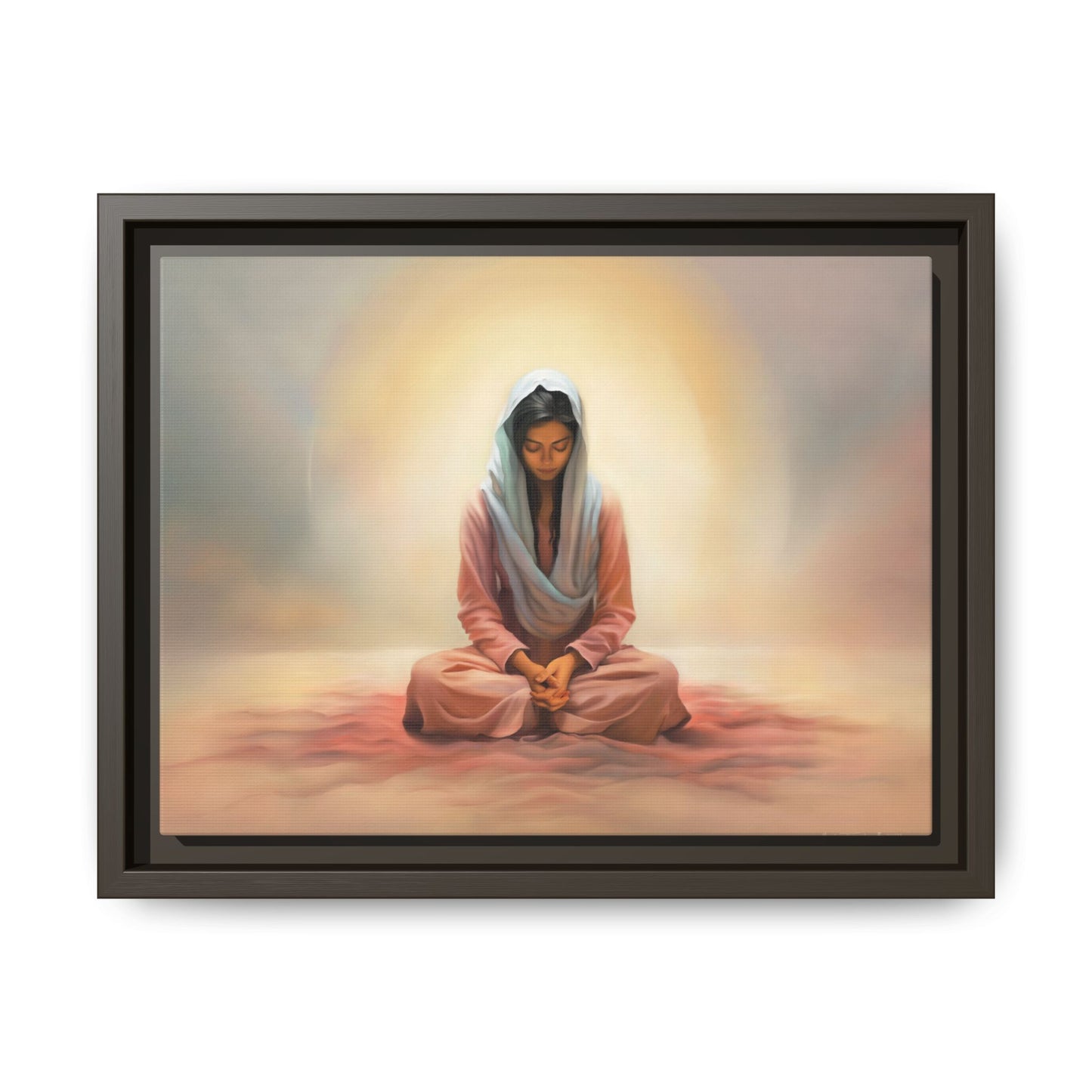 Stillness Canvas Print Artwork, Framed Wall Decor, Female Discipleship, Serene Stillness Painting, Multi-color Matte Picture