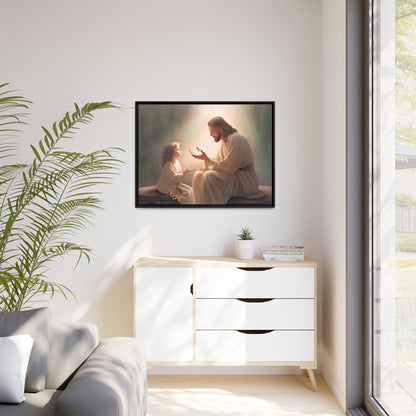 You Are The Light Fine Art Canvas Print, Picture of Jesus, Christian Gift, Christian Art, Jesus Christ Art with Child