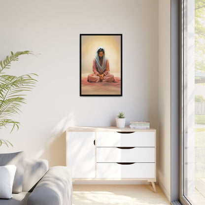 Stillness Canvas Print Artwork, Framed Wall Decor, Female Discipleship, Serene Stillness Painting, Multi-color Matte Picture