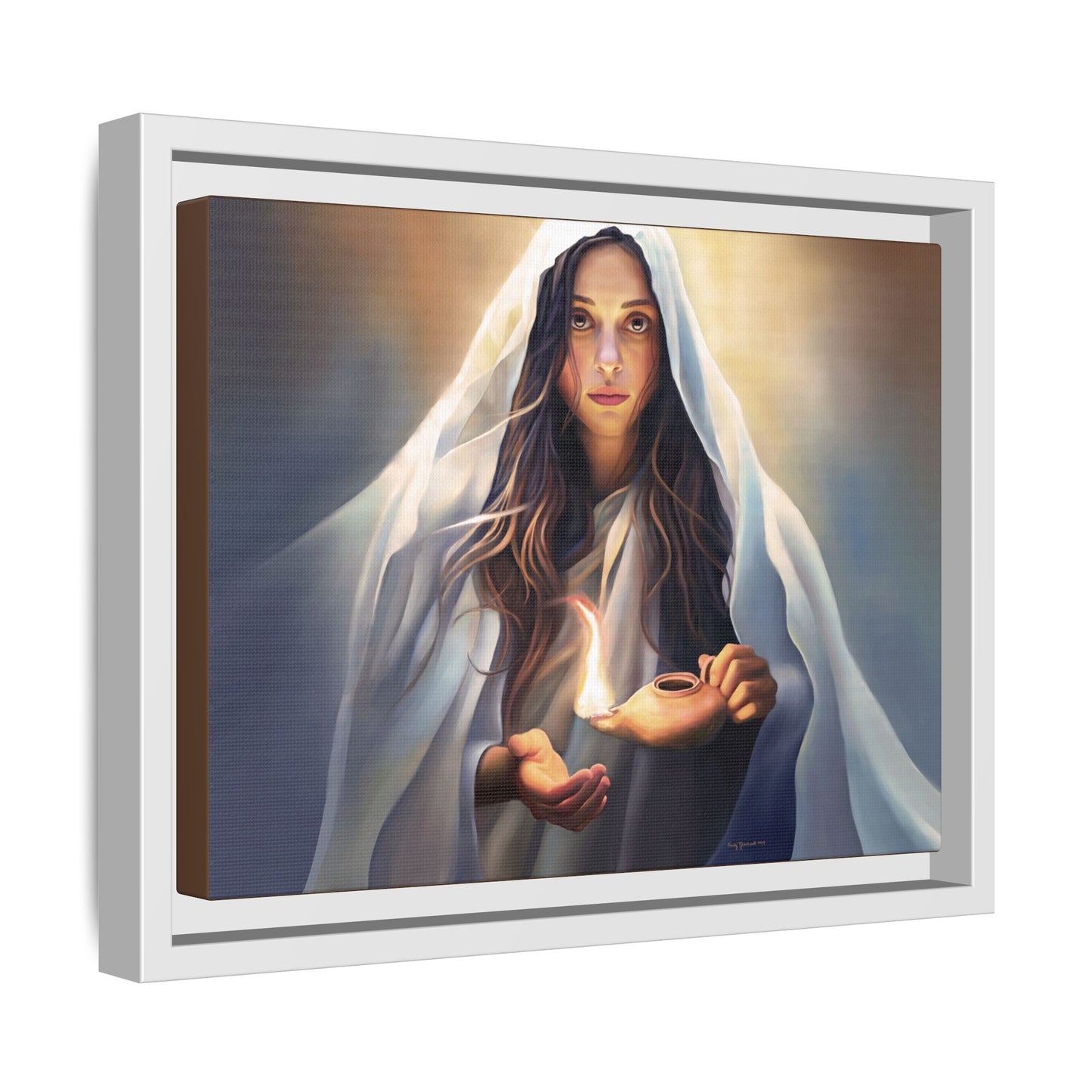 Mary Magdalene Woman Courage Framed Canvas Print of Painting, Female Discipleship, Beautiful Inspirational Art for Christians and Girls, 10 Virgins