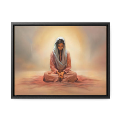 Stillness, Fine Art Canvas Print, Female Discipleship, Spiritual Art, Religious Artwork