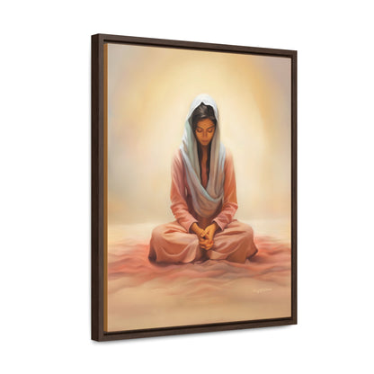 Stillness Speaks, Female Discipleship, Fine Art Canvas Print, Gift for Her, Spiritual Artwork, Stillness, Beauty for your wall