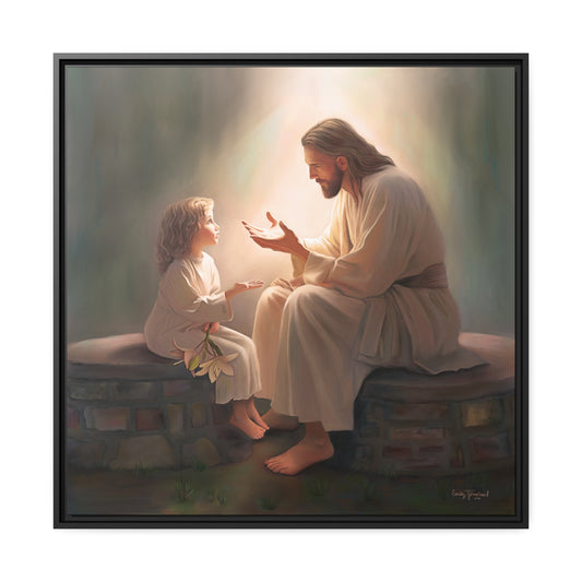 You Are The Light Fine Art Canvas Print, Picture of Jesus, Christian Gift, Christian Art, Jesus Christ Art with Child