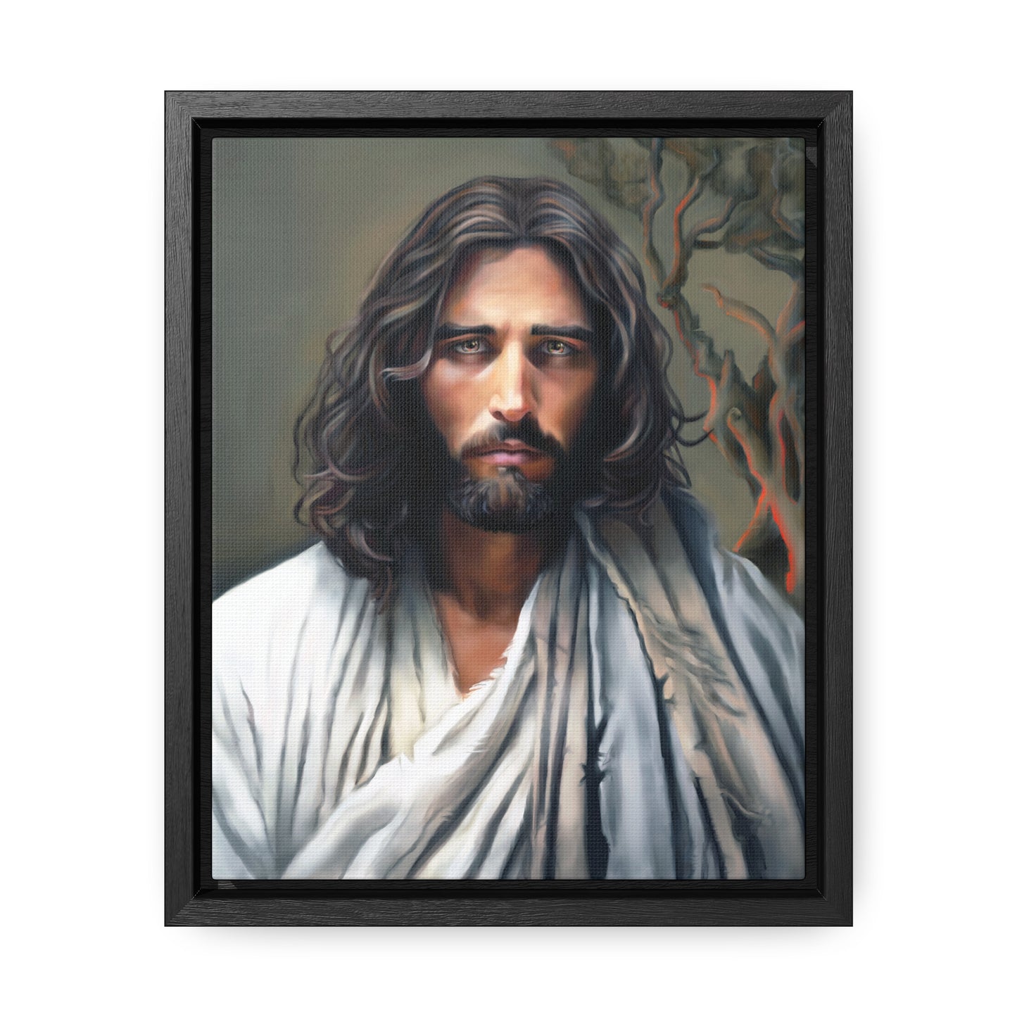 Jesus Christ Portrait, Fine Art Canvas Print, Framed, Jesus Christ Christian Art, Christian Art, Jesus Christ Decor