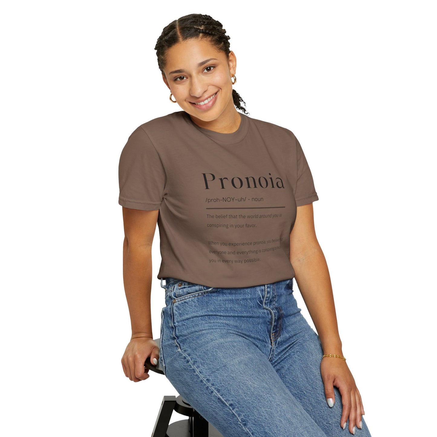 Pronoia Definition Shirt Fun Garment-Dyed T-shirt unisex