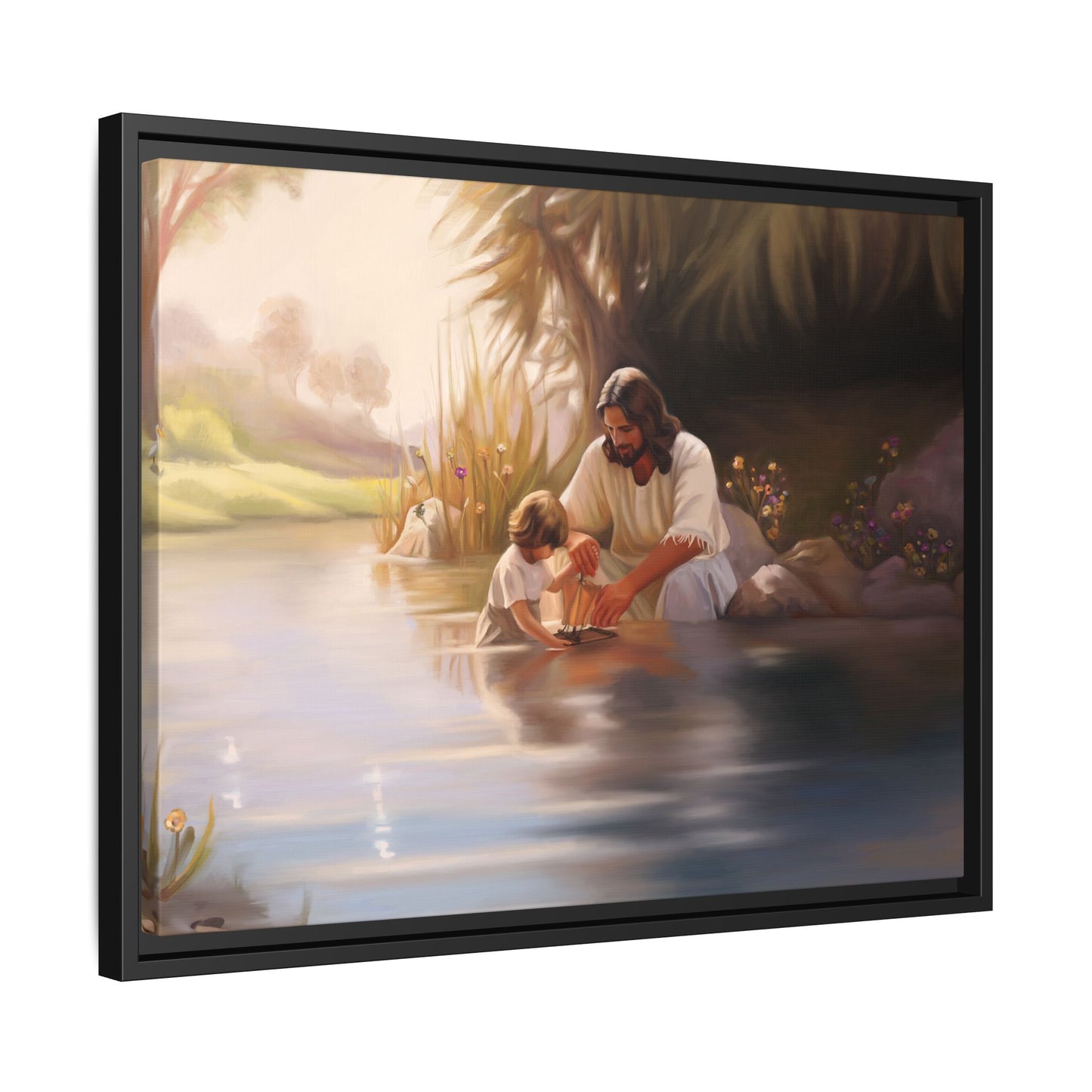 We Are His Children, Jesus Art Handmade art, Jesus Framed Artwork, Missionary Art, Canvas Print Wall Art Framed, Christian Art, Scenic and Landscape art