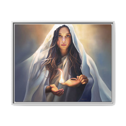Mary Magdalene Woman Courage Framed Canvas Print of Painting, Female Discipleship, Beautiful Inspirational Art for Christians and Girls, 10 Virgins
