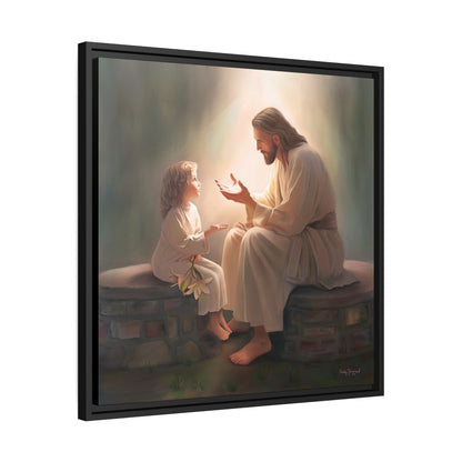 You Are The Light Fine Art Canvas Print, Picture of Jesus, Christian Gift, Christian Art, Jesus Christ Art with Child