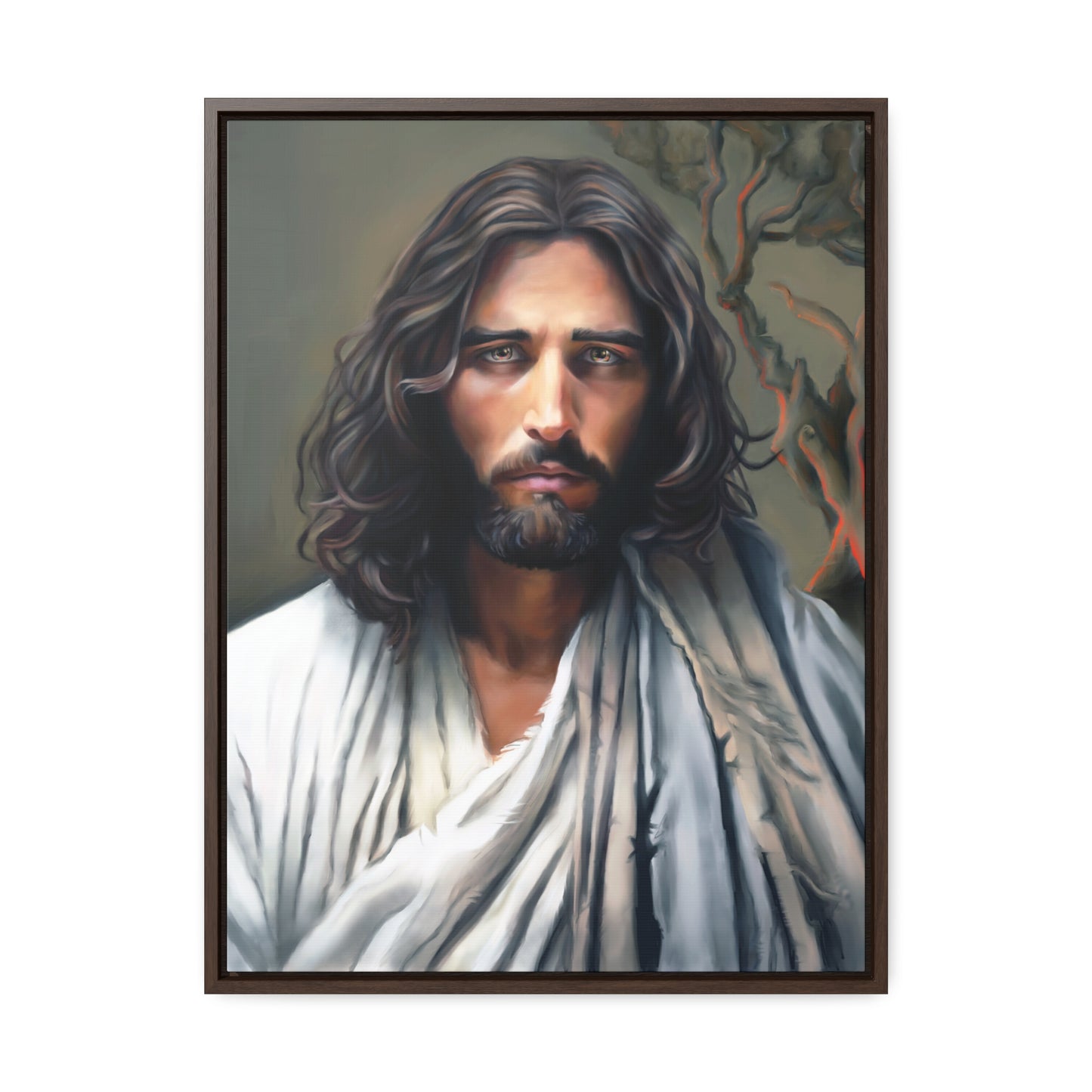 Jesus Christ Portrait, Fine Art Canvas Print, Framed, Jesus Christ Christian Art, Christian Art, Jesus Christ Decor