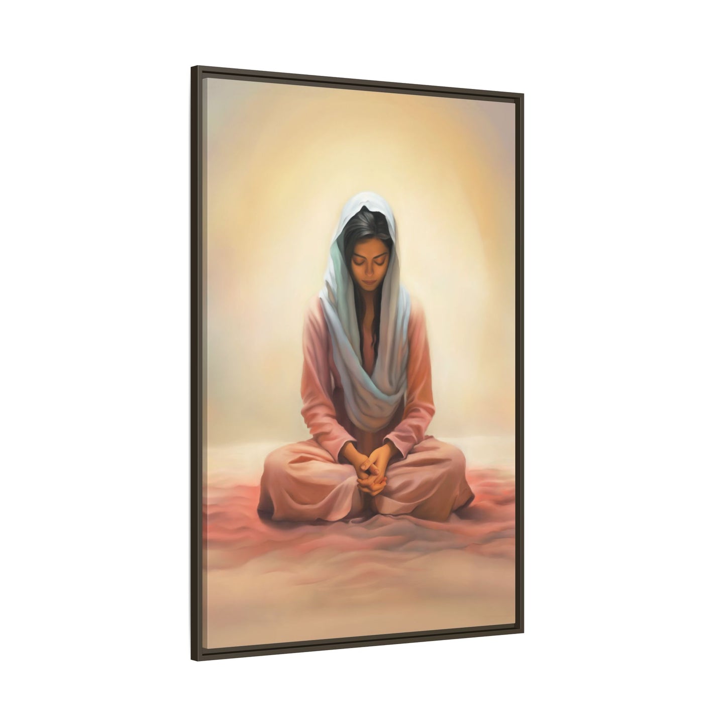 Stillness Canvas Print Artwork, Framed Wall Decor, Female Discipleship, Serene Stillness Painting, Multi-color Matte Picture