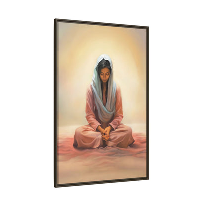 Stillness Canvas Print Artwork, Framed Wall Decor, Female Discipleship, Serene Stillness Painting, Multi-color Matte Picture